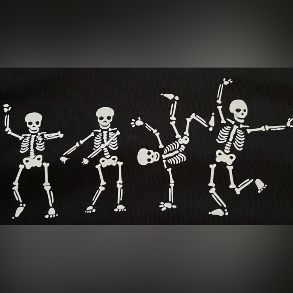 SHEIN Long Sleeve Sweatshirt Skeletons Black Color Size L Excellent Shape